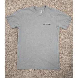 SPACEX T Shirt Mens Small Gray Double Sided Print